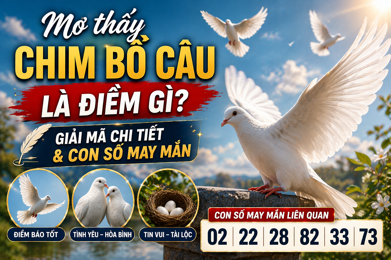 Mơ thấy chim bồ câu là điềm gì 