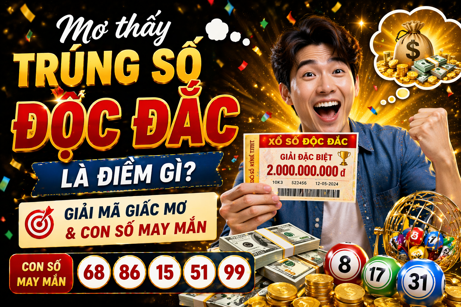 mơ thấy trúng số độc đắc